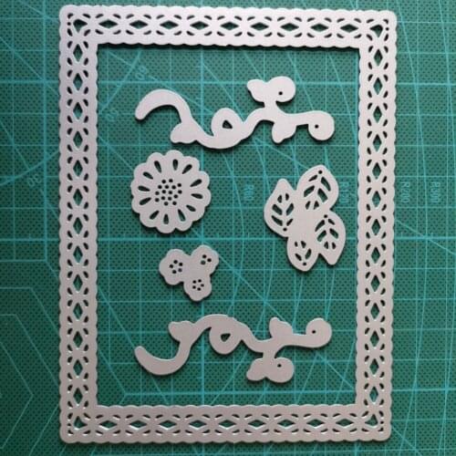 Rectangle Frame Metal Cutting Dies New 2020 Craft Dies Flower Branch Scrapbooking Embossing Stencil DIY Card Decoration