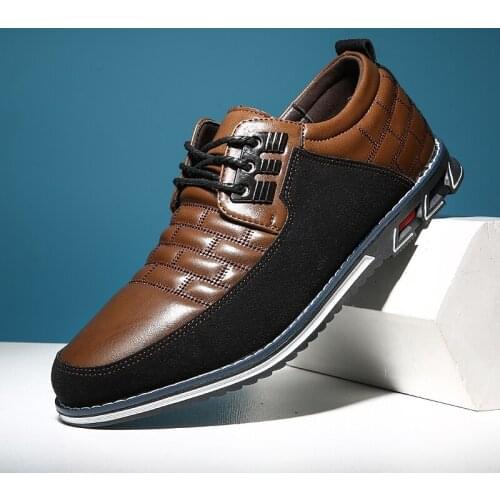 Oxfords Shoes Mens Casual Pu Leather Shoes Man Driving Shoes Business Footwear Elegant Good Quality Lightweight Large Plus Size