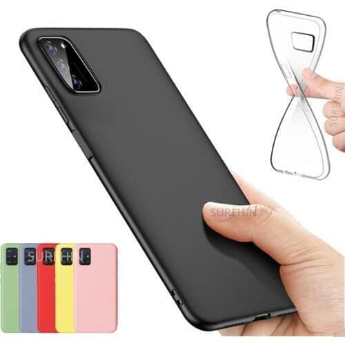 Soft case for Samsung galaxy A41 cover black red green yellow pink clear transparent silicone cover for samsung galaxy A41 case