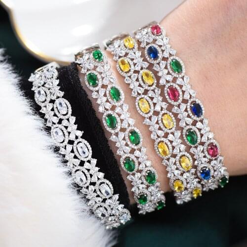 GODKI Luxury Trendy Saudi Arabia Bangle Ring Set Jewelry Sets For Women Wedding Engagement brincos para as mulheres 2019