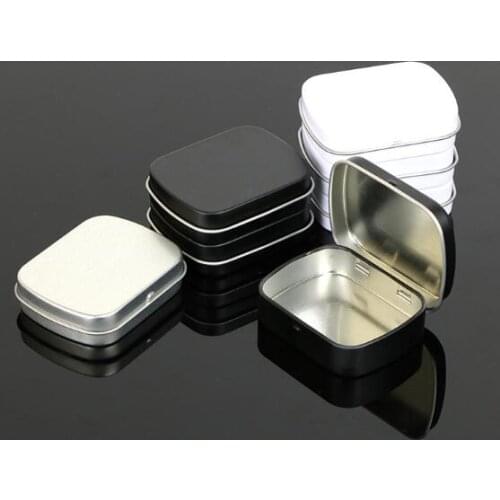 Free Shipping+Wholesale small size hinge tin box square tin silver tin gift box sealing plain tin box,800pcs/lot