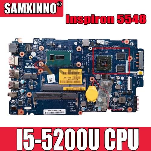 Original Laptop motherboard For DELL Inspiron 5548 I5-5200U Mainboard CN-0MP9KH 0MP9KH LA-B016P SR23Y 216-0858020 DDR3
