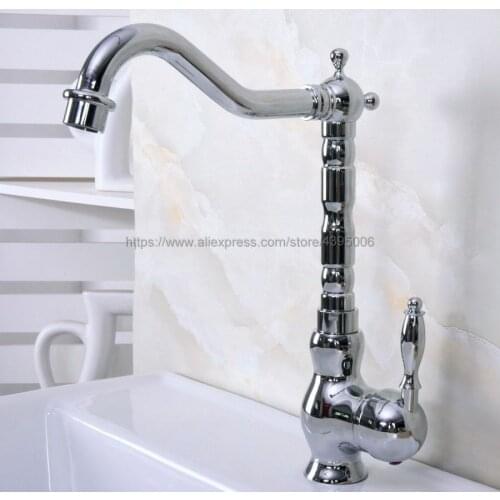 Polished Chrome Single Handle Water Tap Basin Kitchen Bathroom Bath Wash Basin Faucet Bnf933