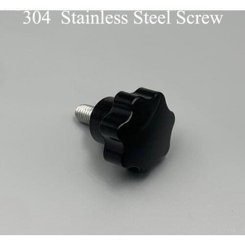 M12 Male Thread 45mm 50mm 60mm 70mm 80mm Length 48mm Head Diameter 304 Stainless Steel Screw On Star Clamping Grip Handle Knob