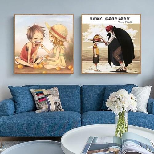 Paint by number art painting by numbers Hand-painted Japanese anime One Piece home corridor decorative painting