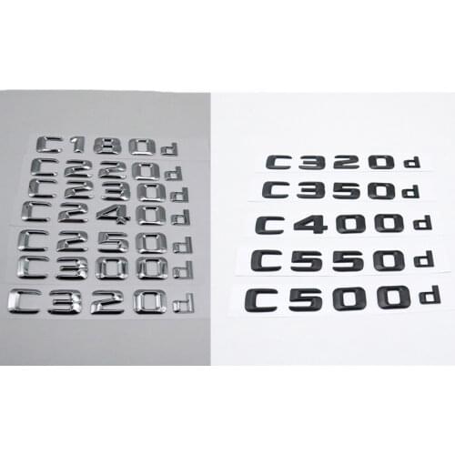 For Mercedes Benz C160d C180d C200d C230d C240d C250d C260d C280d C300d C320d C350d C360d Rear Emblem Letters Nameplate