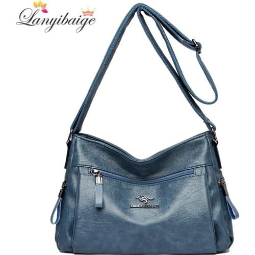 High Quality Soft Pu Leather Crossbody Bags for Women 2020 New Ladies Casual Shoulder Bags Purses and Handbags Luxury Brand