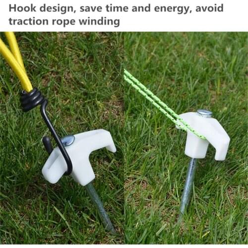 X7JD 1pc 25cm Luminous Nail Camping Tent Peg Steel Stake Ice Fishing Screw Rod Stand Rack