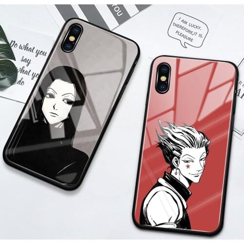 Japan Hunter x hunter tempered glass protective anime case cover for iphone 11 12 pro max mini 6 6s 7 8 plus x xr xs max se2020