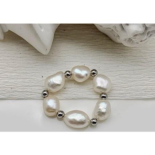 Ladies Ring Natural Stone Pearl Ring Design Finger Elegant High Sense Jewelry Ladies Girl Banquet Engagement Party Gifts