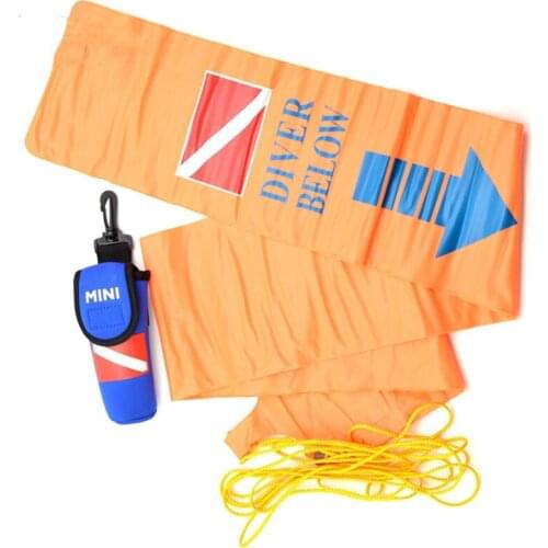 1.4M Open Ended Scuba Diving SMB Open Circuit Surface Marker Buoy Diving Ascending Signal Tube Safety Sausage Boat