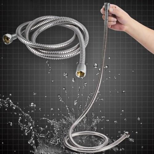 1pcs 3 Size Bathroom 14mm Outer tube 6mm Inner tube Stainless Steel Shower Hose Encryption Explosion-proof Hose Spring Tube Pipe