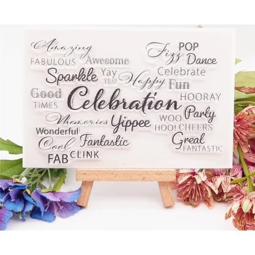 15*10 English Short Sentence Transparent Clear Stamps / Silicone Seals Roller Stamp for DIY scrapbooking photo album/Card Making