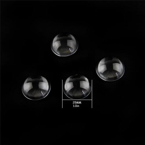 20pcs 25mm Clear Crystal Half Balls Glass Transparent Hemisphere Magnifier Glass Paperweight For Home Decoration