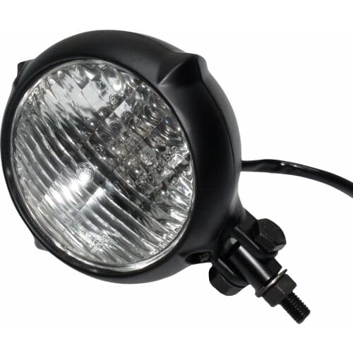 4" Black Motorcycle Headlight Lamp for Cruiser Chopper Cafe Racer Bobber Custom