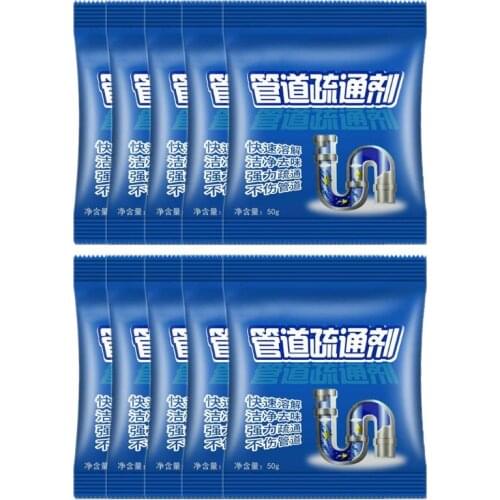 50g Sewer Unclogging Pipe Dredging Agent Kitchen Toilet Bathroom Floor Sink Drain Cleaner Deodorant