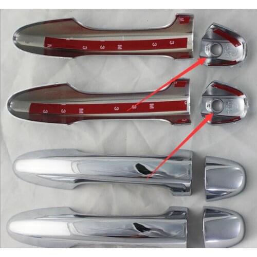 8pcs ABS Chrome Car DOOR HANDLE COVER for Toyota INNOVA 2016 FORTUNER 2016 HILUX REVO 2016 Car door handle lid