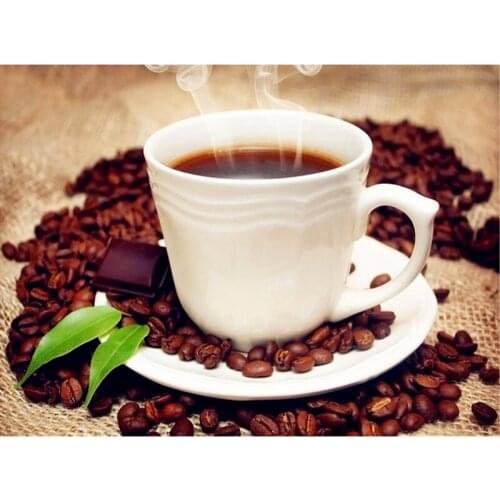 NEW FULL Square 5D Resin diamond embroidery coffee cup diy diamond painting cross stitch home Decoration rolled packing