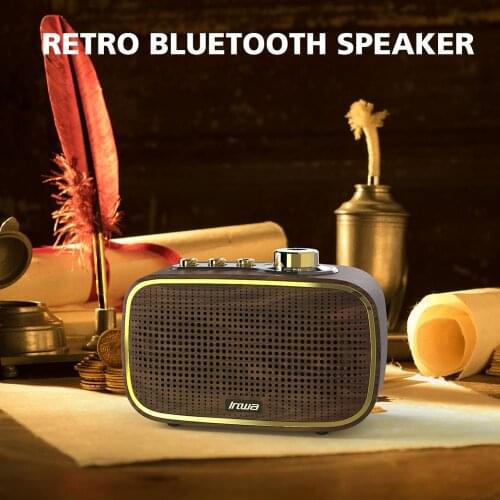 INWA 20W Wireless Mini Bluetooth Speakers Portable Retro Surround Sound System Support AUX ，for Home Decoration