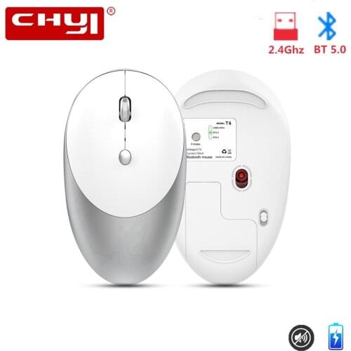 Bluetooth Wireless Silent Mouse Optical Rechargeable Ergonomic Computer Mause BT 5.0 3.0 USB 3 Modes Noiseless PC Office 3D Mice