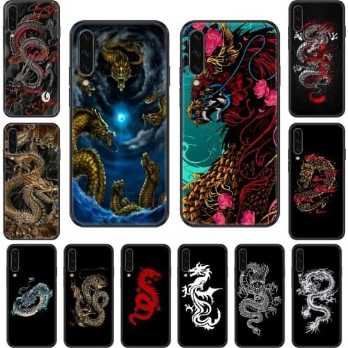 Cool Chinese dragon Phone case For Samsung Galaxy A 3 5 8 9 10 20 30 40 50 70 E S Plus 2016 2017 2018 2019 black silicone bumper