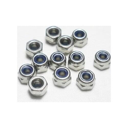 F01985-100 100pcs M3 Nylon Insert Lock Hex Nuts Slip-resistant For Tyre Robot