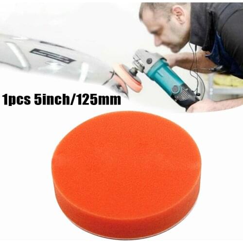 1pcs Sponge Polishing Pad 125mm 5" Flat Sponge Polishing Buffing Pads Waxing Clean For Car Polisher Power Tools