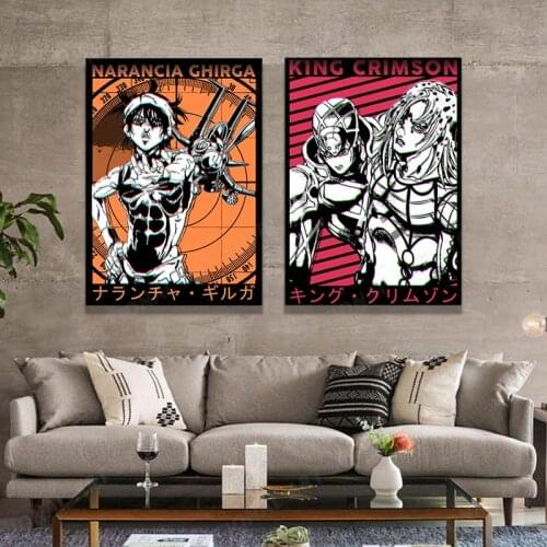 Canvas HD Prints Colorful Painting Jojo S Bizarre Wall Art Poster Anime Role Home Decor Pictures For Bedroom Modular