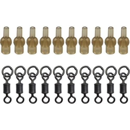 Hyaena 20PCS Rubber Tulip Beads Method Feeder Fishing Quick Change With Ring for Carp Fishing Ledger Helicopter Rigs Anti-Tangle