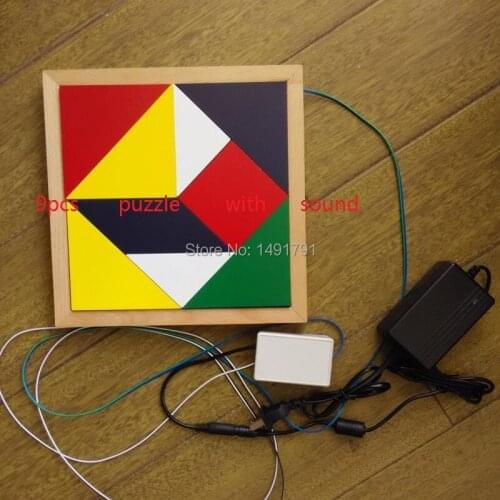 Takagism game , puzzle props with sound for real room escape ,nine piece puzzle Escape props puzzle Trigger unlock tool