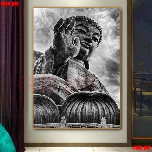 Cute pet DIY diamond painting Religion buddha icon Gift Square Drill Round Diamond5d full diamond Decor Mosaic Embroidery puzzle