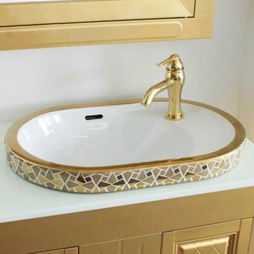 China above counter bathroom hand and face ceramic decorative wash basin