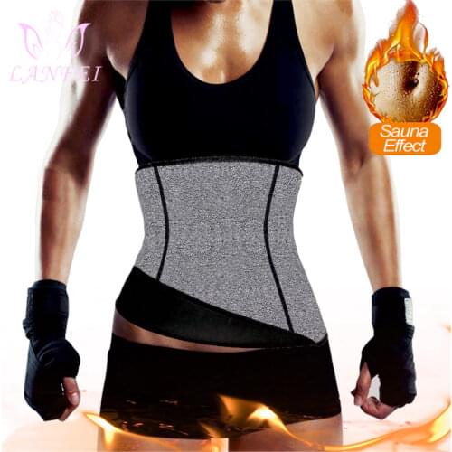 LANFEI Waist Trainer Modeling Strap Slimming Belt Sweat Body Shaper Woman Neoprene Waist Support Girdle Band Corset Sport Top