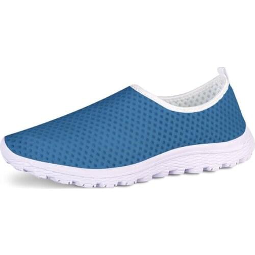 Unisex Summer Breathable Mesh Men Shoes Lightweight Flats Fashion Casual female Shoes Air Force Blue Men Loafers custom pattern