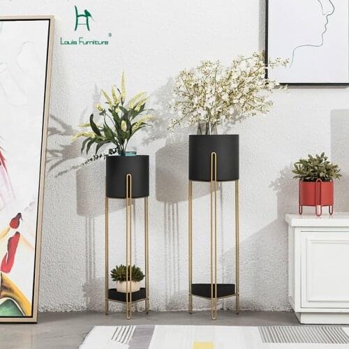 Louis Fashion Plant Shelves Nordic Iron Floor Flower Balcony Multi-storey Indoor Living Room Modern