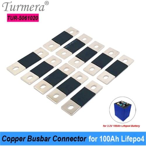 Turmera Copper BusBars Connector for 3.2V 100Ah 200Ah Lifepo4 Battery Assemble for 36V 48V E-Bike Battery and Uninterrupted Powe