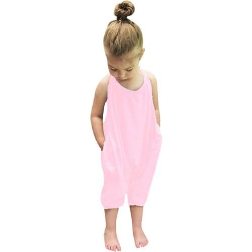 Fashion Baby Boy Girl Cotton Romper Infant Toddler Child Strap Jumpsuit Outfit Summer Strappy Overalls Onesies Baby Clothes 1-5Y