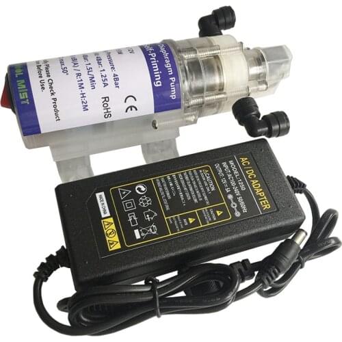 S288 Noiseless Pressure Switch Water Spray Mist Pump 12V 15W DC Misting Pump Water Pump Sprayer for Misting System