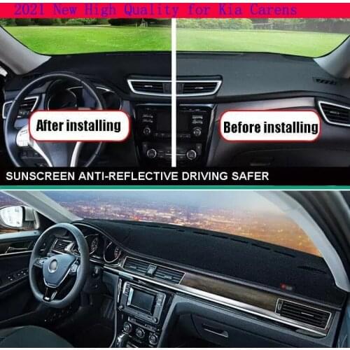 2021 New High Quality for Kia Carens Car Dashboard Cover Non Slip Dash Mat Sun Shade Carpet Pad Accessories