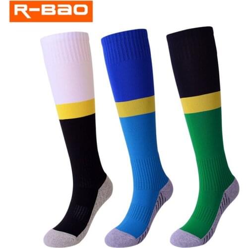 R-BAO Hot Sale 1 Pair Sports Socks Knee Legging Stockings Soccer Baseball Football Socks Over Knee Ankle Boy Girls Kids Socks