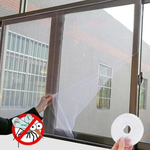 1pcs Fly Mosquito Window Net Mesh Screen Room Mosquito Curtains Net Door Curtain Protector Fly Screen Inset Moustiquaire Fenetre