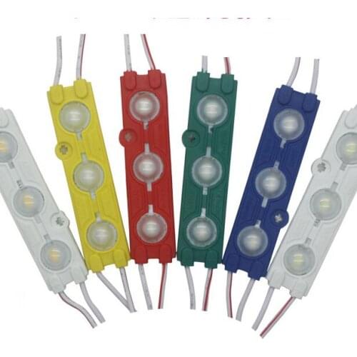 Super Bright 5730 LED Module Injection lens 3leds/piece 12V 160 Degree Waterproof Warm white/Cool White ,free shipping