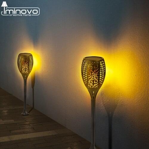 LED Solar Flame Lamp Waterproof Flicker Effect Indoor Torch Fire Light Bulb Outdoor Path Camping Lawn Garden Decoration