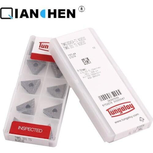 Tungaloy TNMG160404-TS NS9530 TNMG160408-38 MPJ350 Carbide CNC Inserts CNC Japan 10pcs Internal Turning Tool Hard Alloy