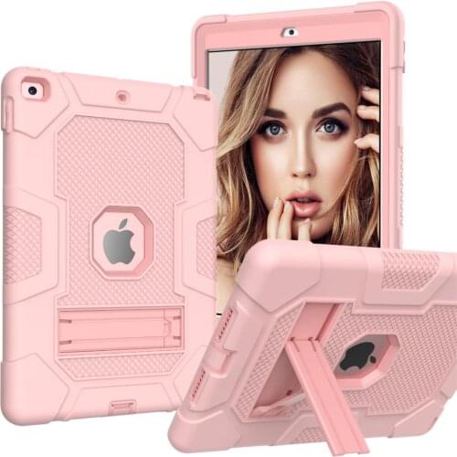 Heavy Armor Shockproof Cover Silicone Tablet Stand Case For IPad 10.2 2019 2020 7th Gen A2198 A2200 A2197 A2270 A2428 A2429 Case