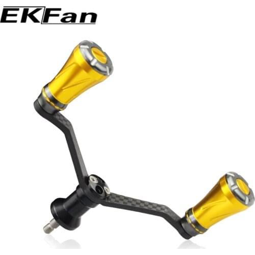 EKFAN DIY New Design 100mm Carbon fiber Fishing Reel Handle knobs Suitable For S/D Type Reel Fishing Tackle Accessory