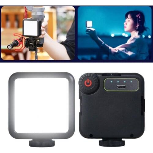 W49S Fill Light Mini Photography Lamp Portable High Brightness 5600K 5W Rechargeable LED Live Video Lamp Camera Lighting