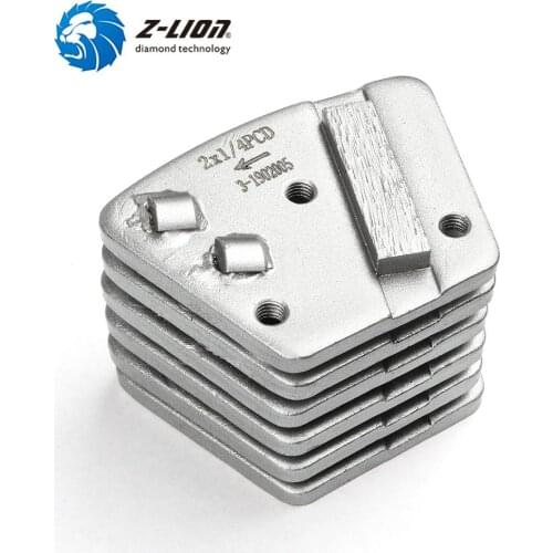 Z-LION PCD Metal Trapezoid Grinding Disc 2 Quarter Round PCD With Sacrificial Diamond Segment Epoxy Removing Floor Scrapers