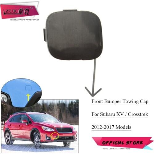 ZUK For Subaru XV Corsstrek 2012-2017 Fornt Bumper Towing Hook Garnish Cover Unpainted Front Hauling Eye Lid Trailer Trim Cap