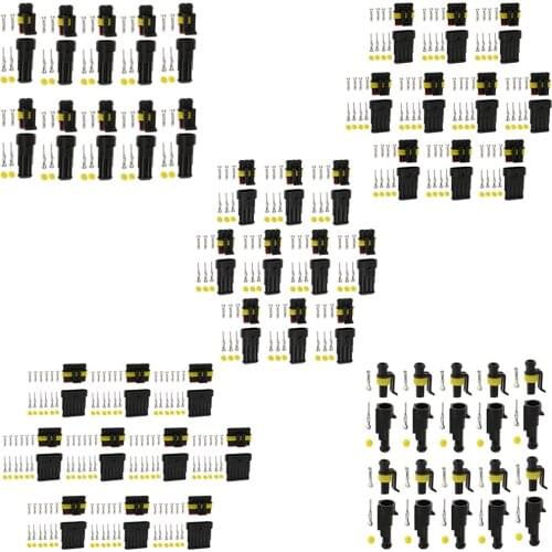 10 Pieces 1 Pin Sealed Waterproof Electrical Wire Connector Plug Car Auto